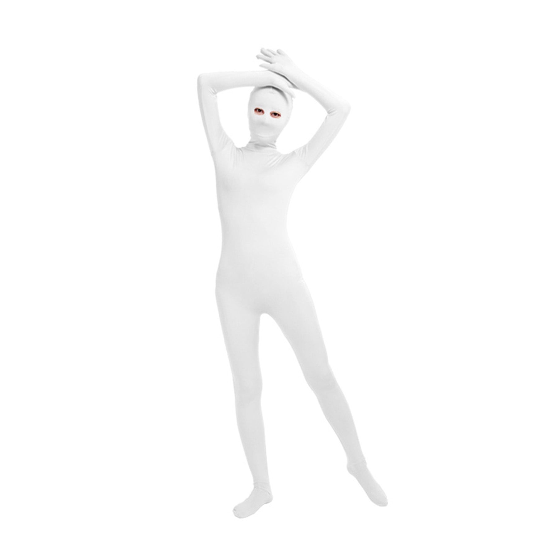 Solid Color Full Cover Open Eyes Lycra Zentai Bodysuit (Pack of 2) - Quaworth