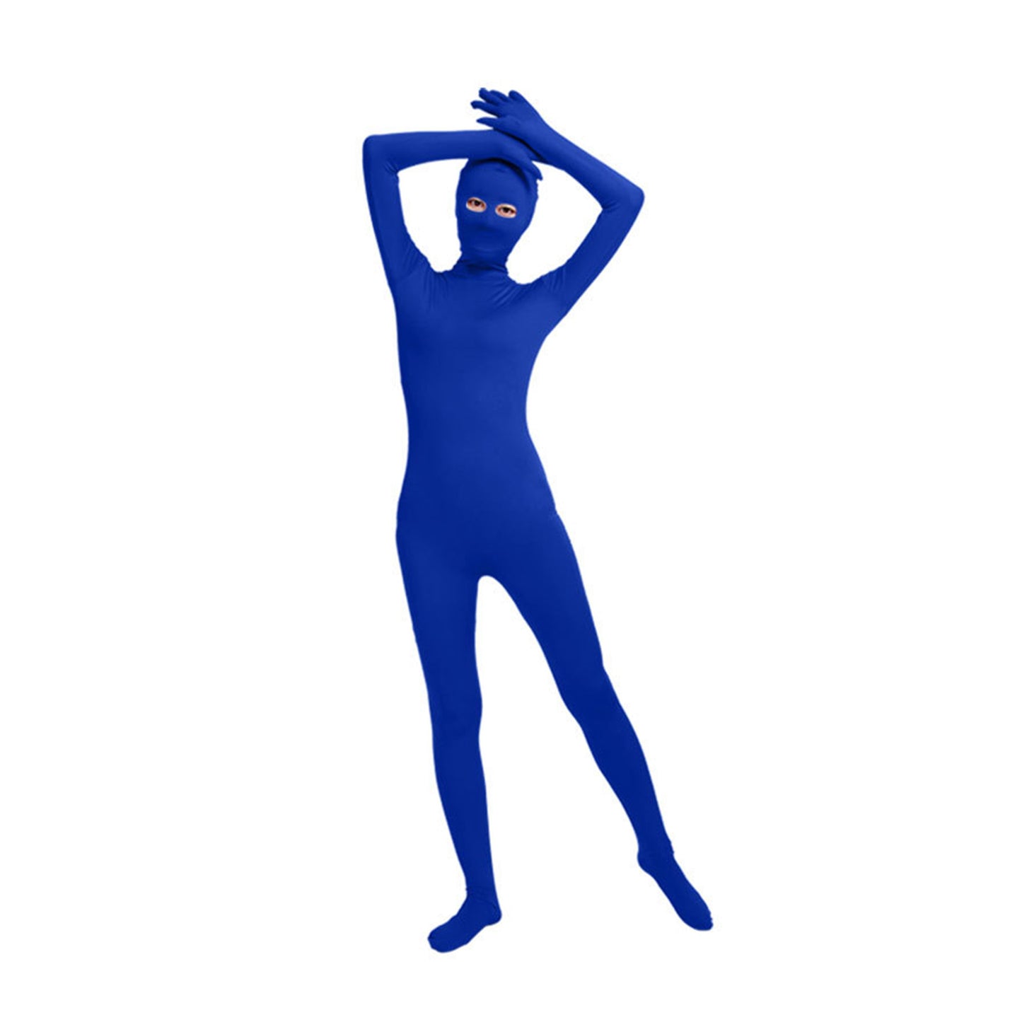 Solid Color Full Cover Open Eyes Lycra Zentai Bodysuit (Pack of 2) - Quaworth