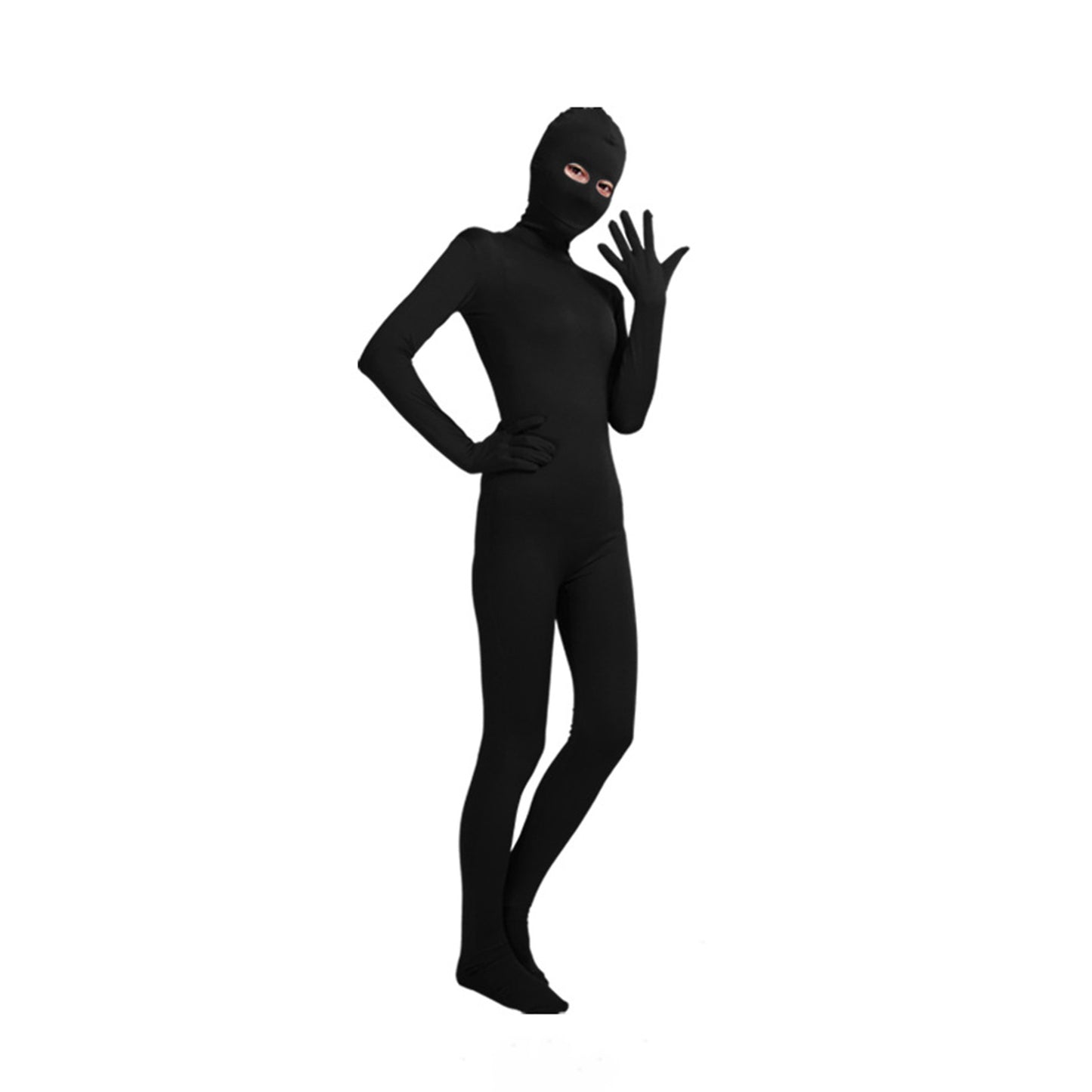 Solid Color Full Cover Open Eyes Lycra Zentai Bodysuit (Pack of 2) - Quaworth