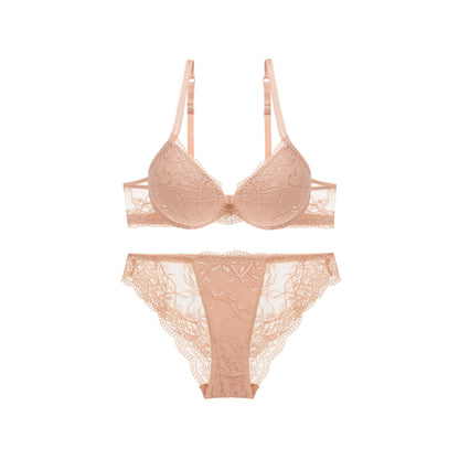 Lace Floral Push Up Underwear Set - Quaworth