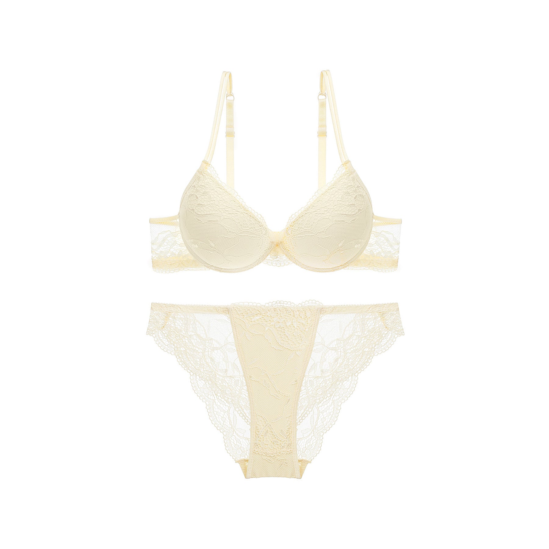 Lace Floral Push Up Underwear Set - Quaworth
