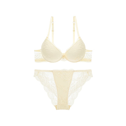 Lace Floral Push Up Underwear Set - Quaworth