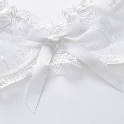Lace See Through Floral Underwear Set - Quaworth