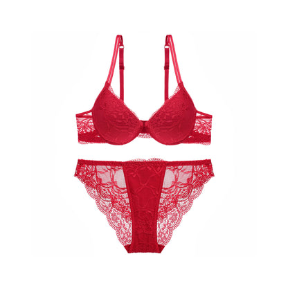 Lace Floral Push Up Underwear Set - Quaworth