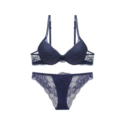 Lace Floral Push Up Underwear Set - Quaworth