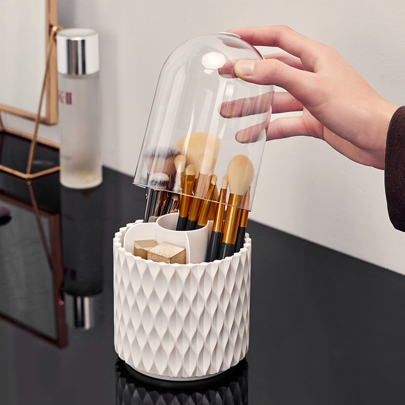 Rotating Large Capacity Transparent Makeup Storage Bucket - Quaworth