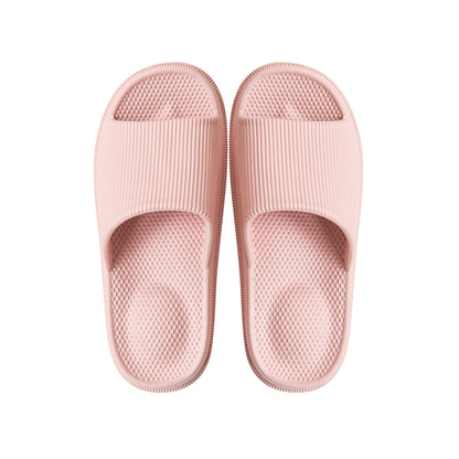 Solid Color Single Band Soft Slip Resistant Slide Sandals - Quaworth