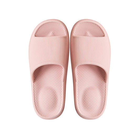 Solid Color Single Band Soft Slip Resistant Slide Sandals - Quaworth