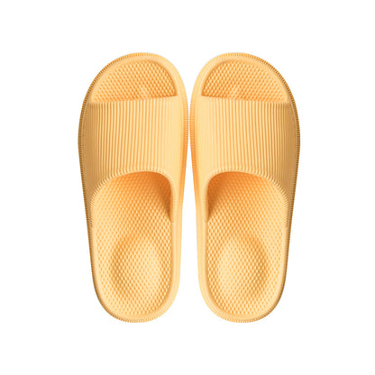 Solid Color Single Band Soft Slip Resistant Slide Sandals - Quaworth
