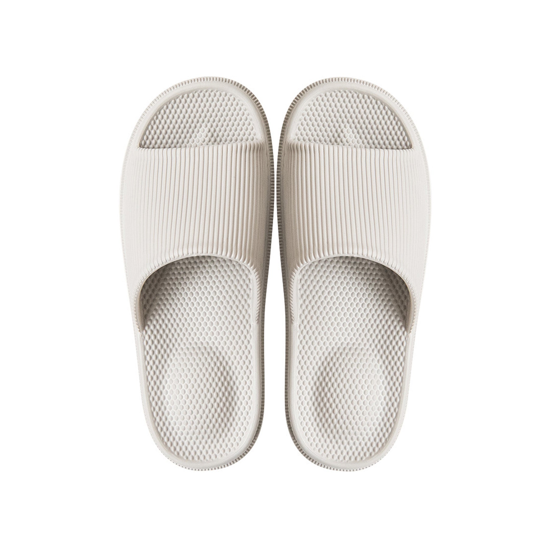 Solid Color Single Band Soft Slip Resistant Slide Sandals - Quaworth