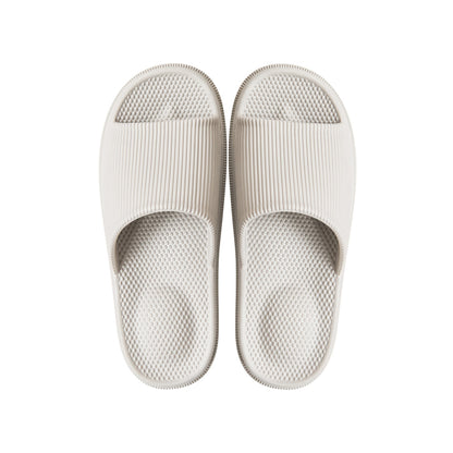 Solid Color Single Band Soft Slip Resistant Slide Sandals - Quaworth