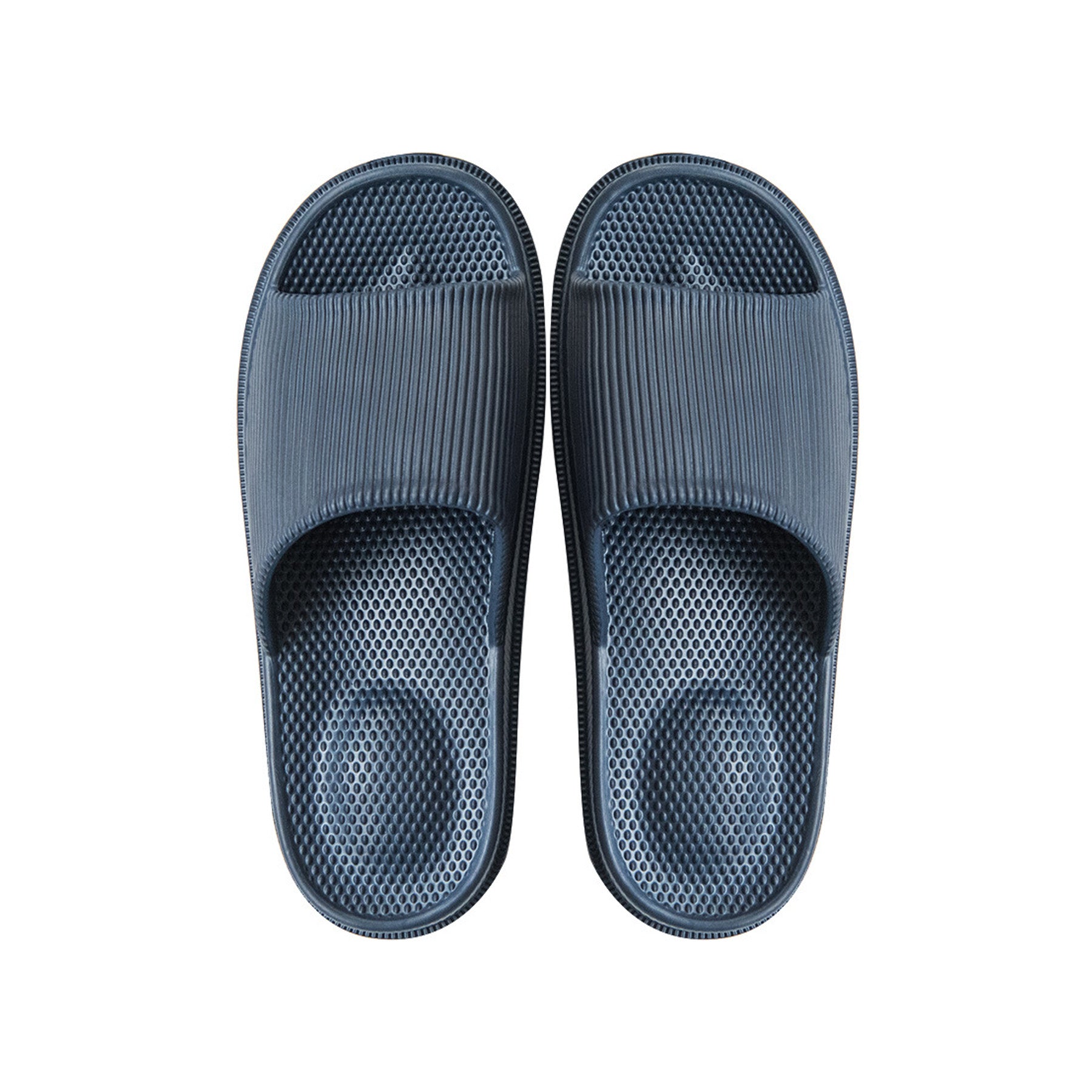 Solid Color Single Band Soft Slip Resistant Slide Sandals - Quaworth