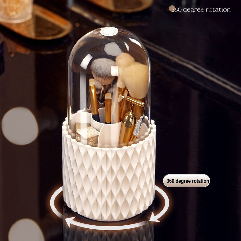 Rotating Large Capacity Transparent Makeup Storage Bucket - Quaworth