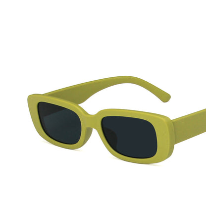Square Cat Eye Small Thick Frame Resin Sunglasses - Quaworth
