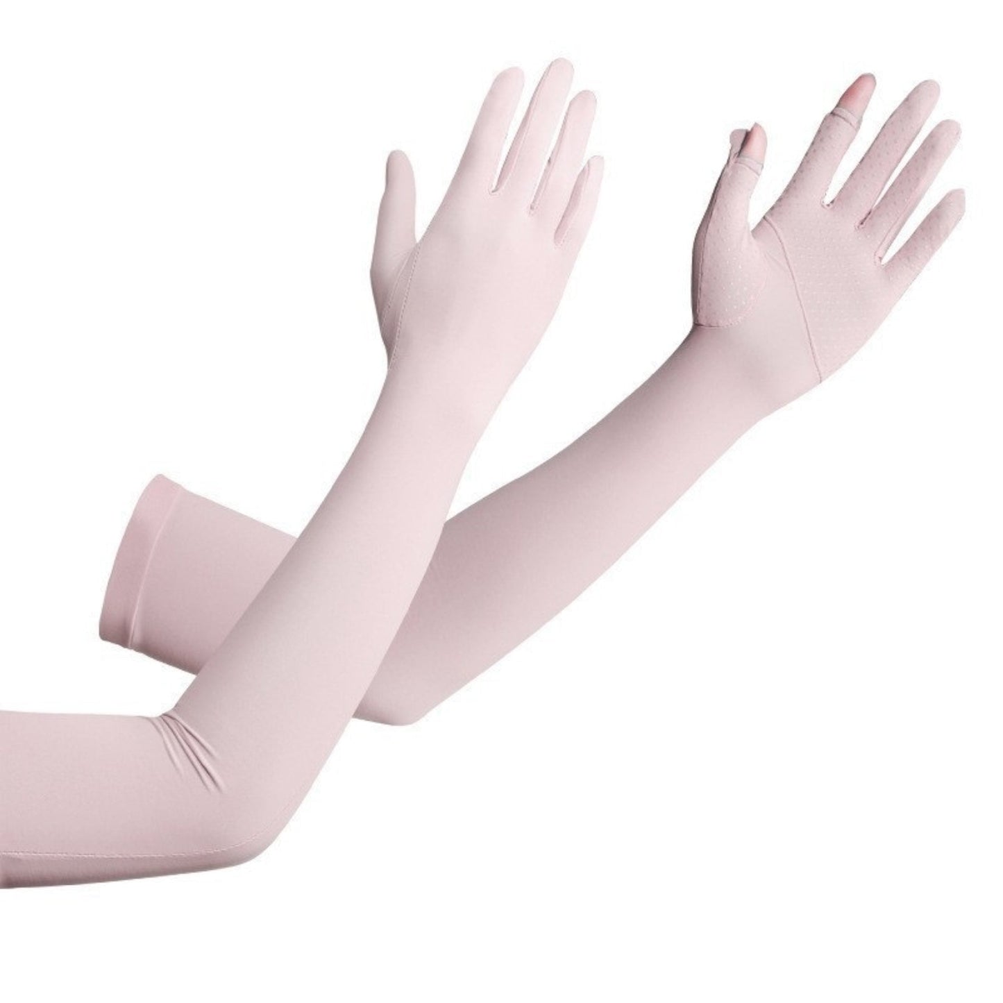 Solid Color Sunscreen Silicon Nonslip Touchscreen Ice Silk Opera Gloves - Quaworth