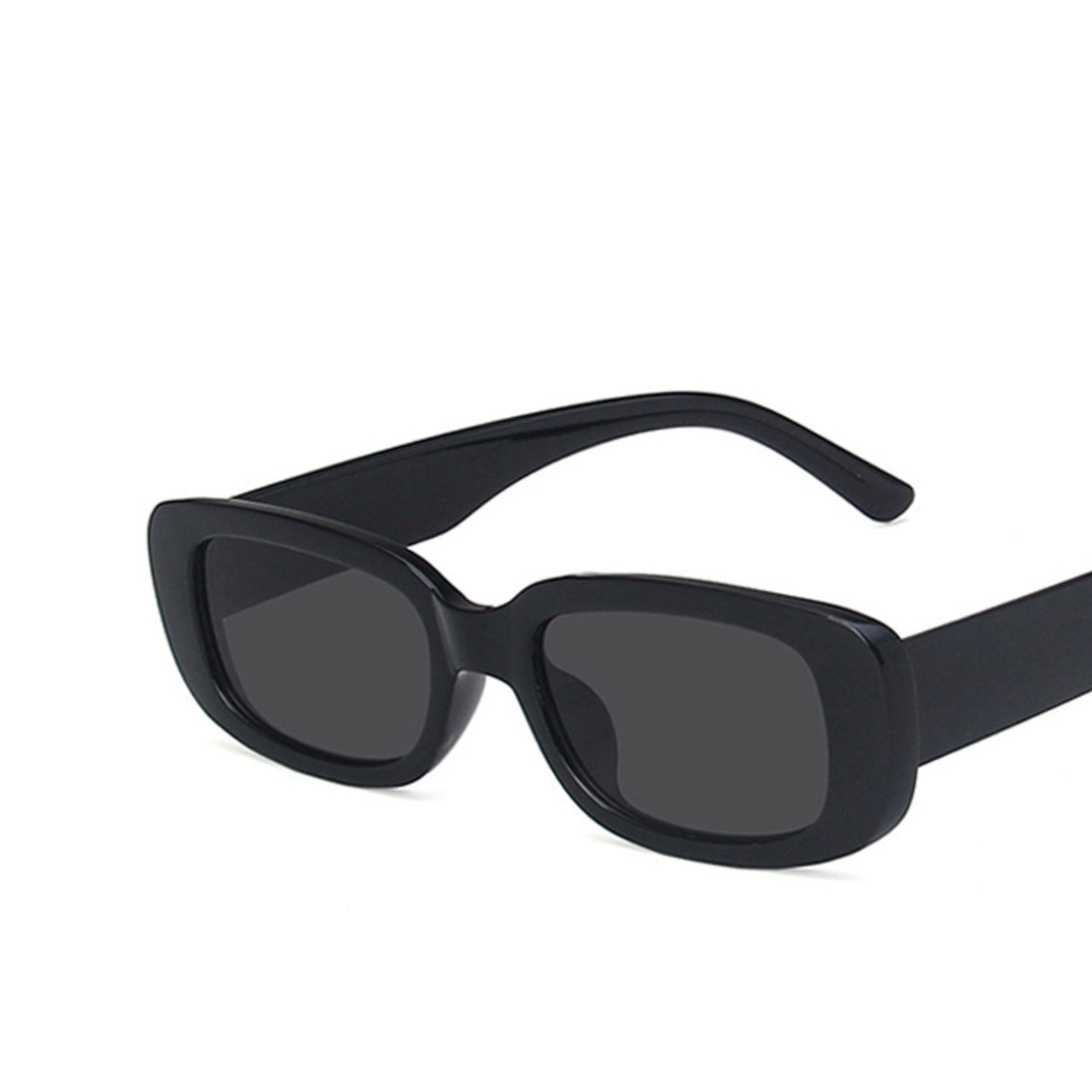 Square Cat Eye Small Thick Frame Resin Sunglasses - Quaworth