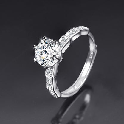 Moissanite Adjustable Open Band Ring - Quaworth