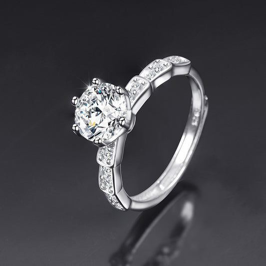 Moissanite Adjustable Open Band Ring - Quaworth