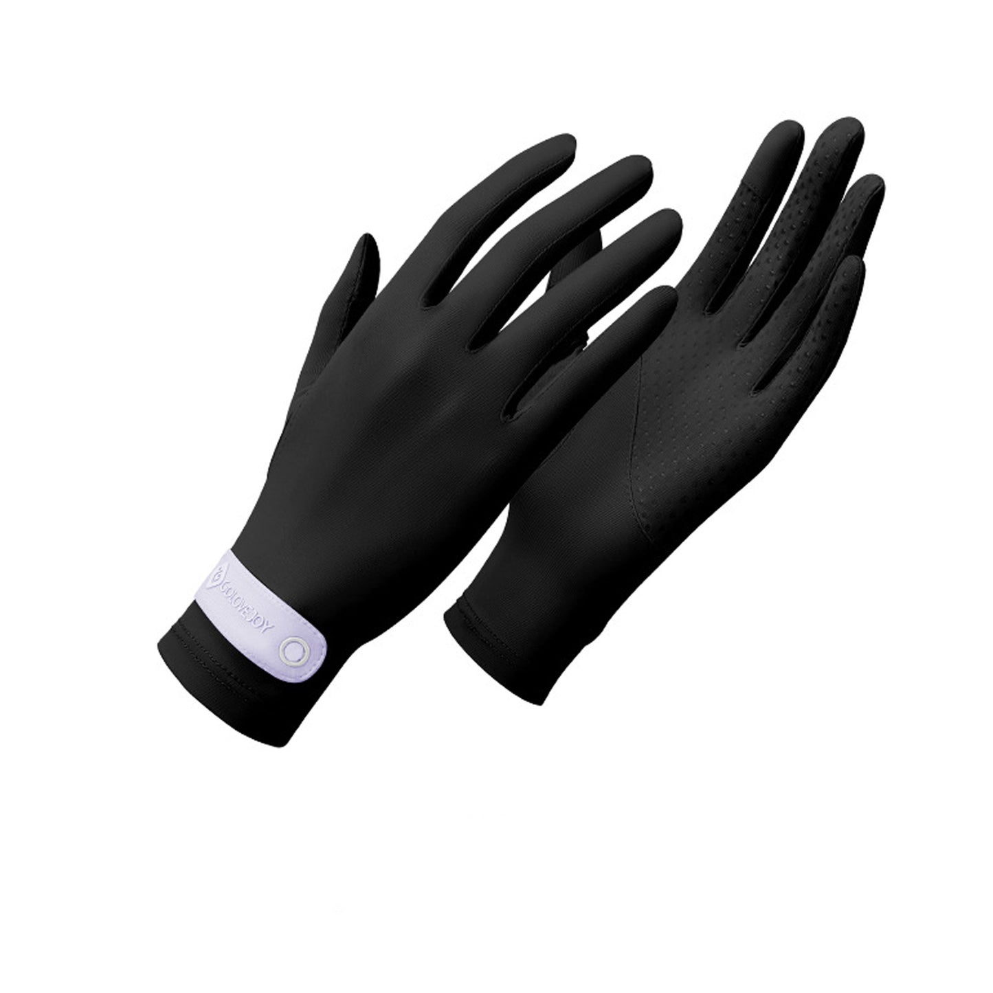 Solid Color Sunscreen Silicon Nonslip Touchscreen Ice Silk Wrist Band Wrist Gloves - Quaworth