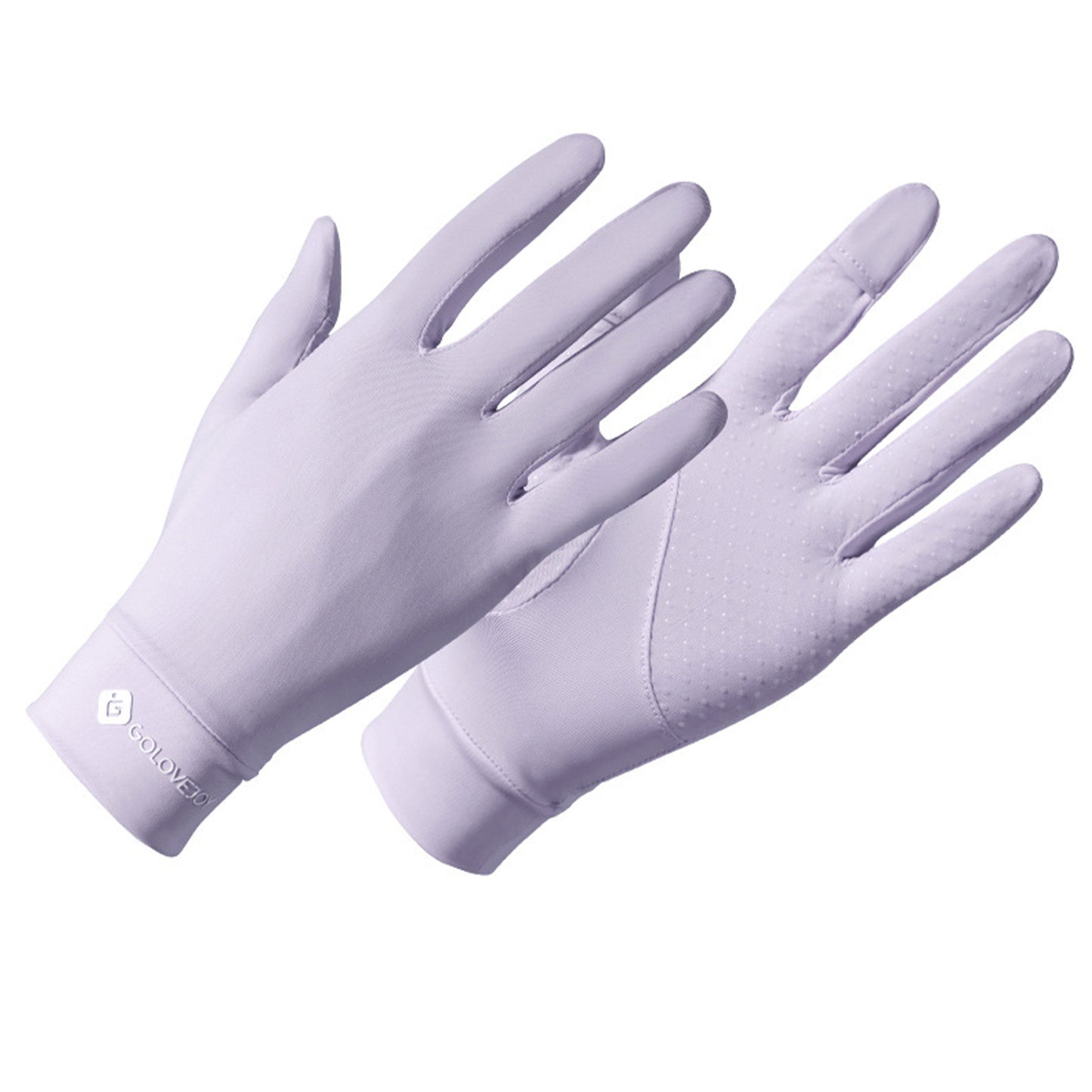 Solid Color Sunscreen Silicon Nonslip Touchscreen Ice Silk Wrist Gloves - Quaworth