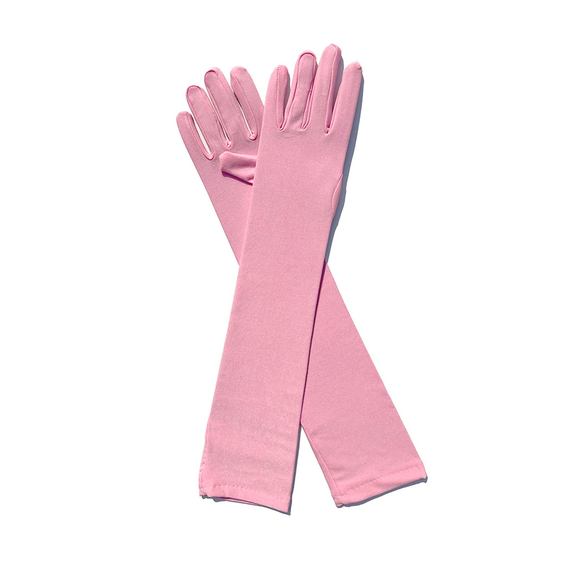Milk Silk Solid Color Over Elbow Gloves - Quaworth