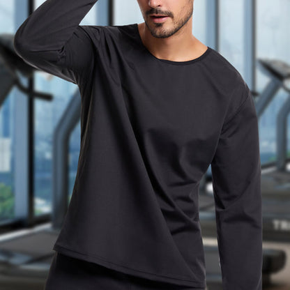 Solid Color Silver Coating Heat Trapping Sauna Sweat Workout Top - Quaworth