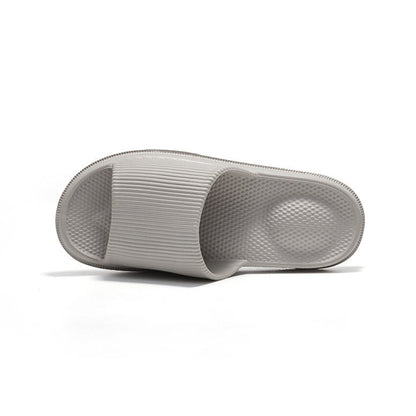 Solid Color Single Band Soft Slip Resistant Slide Sandals - Quaworth