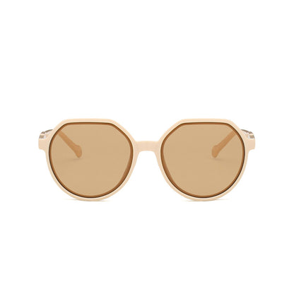 Round Flat Top Frame Sunglasses - Quaworth