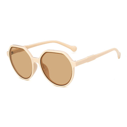 Round Flat Top Frame Sunglasses - Quaworth