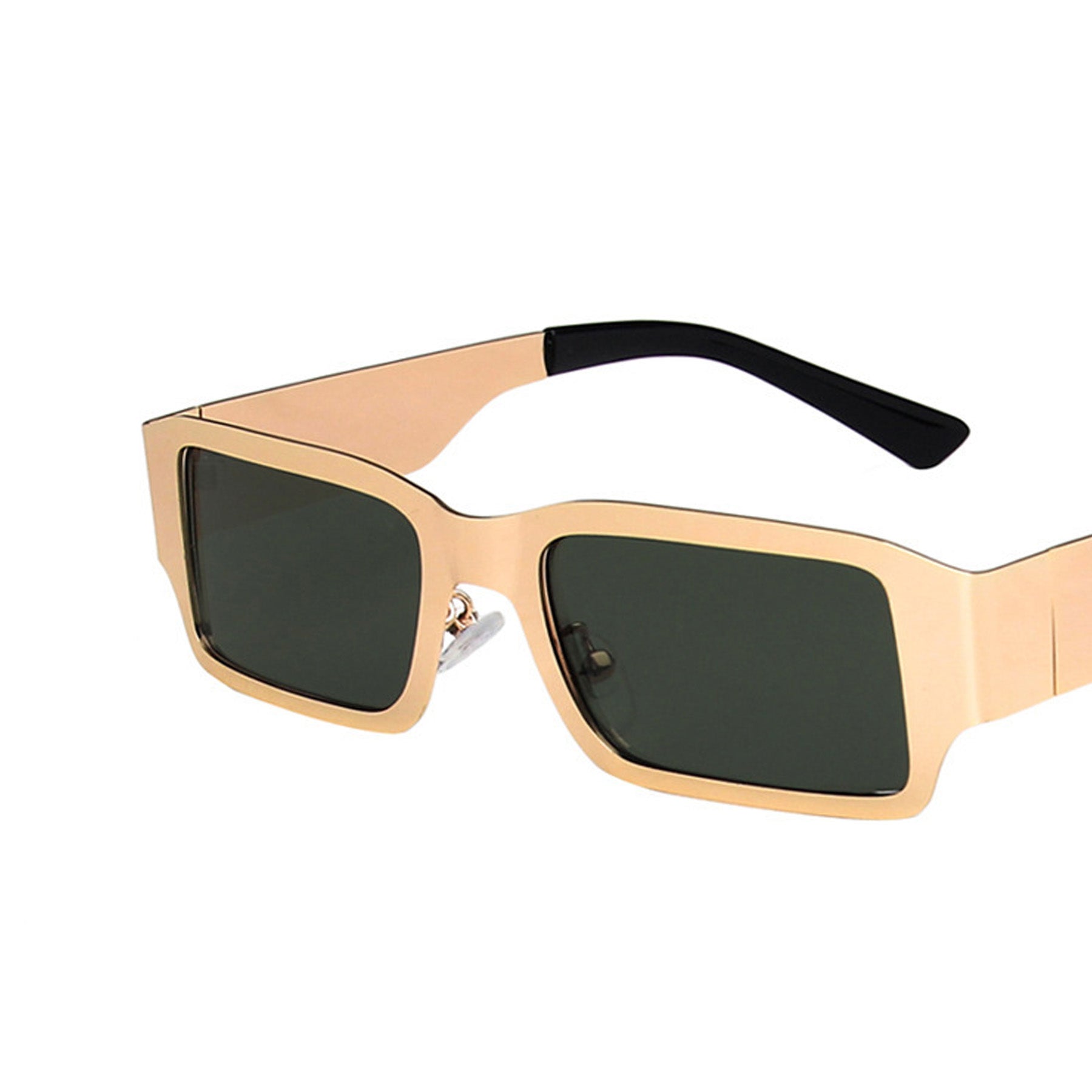 Metal Square Thick Full Frame Sunglasses - Quaworth