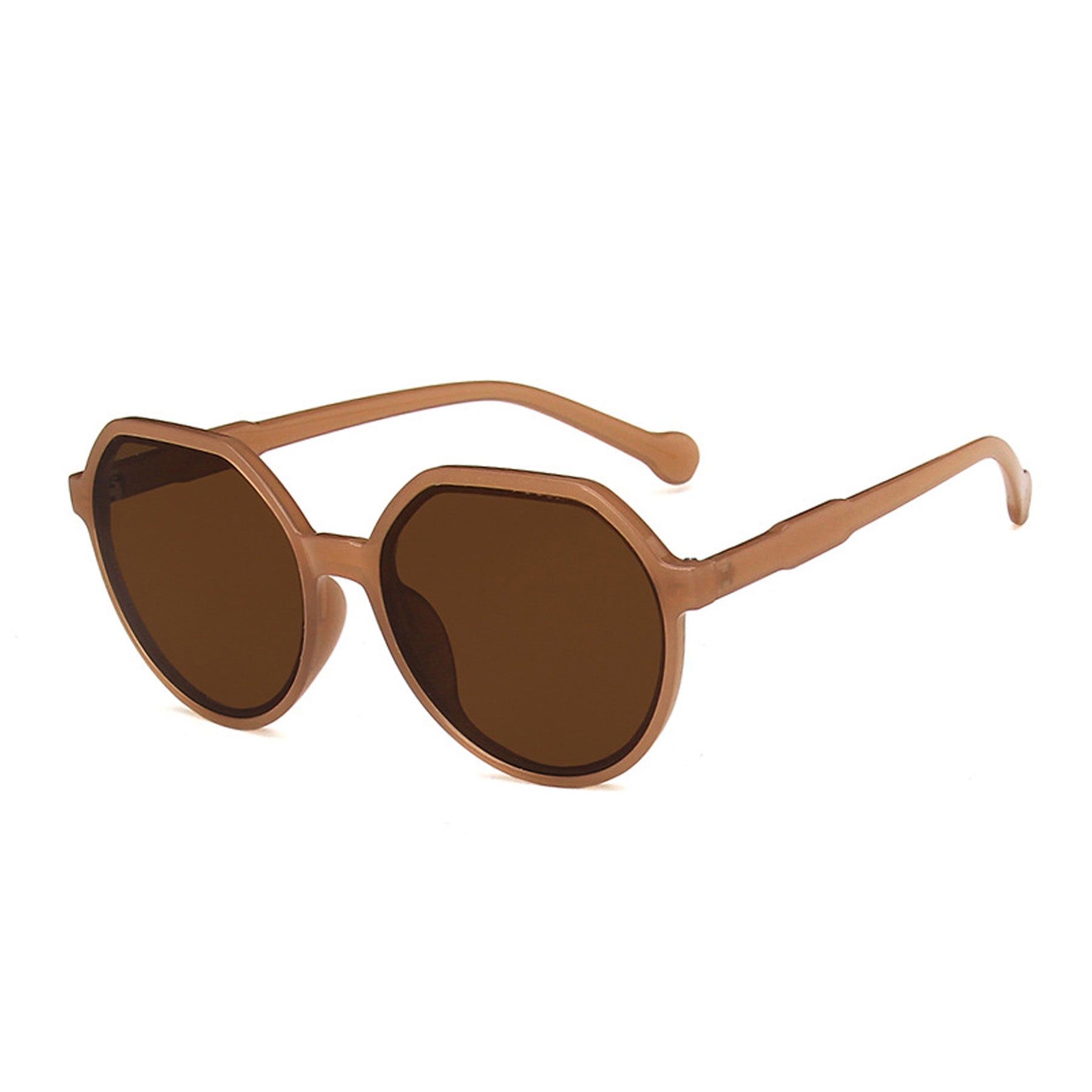 Round Flat Top Frame Sunglasses - Quaworth