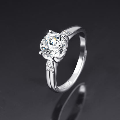 Moissanite Adjustable Open Band Ring - Quaworth