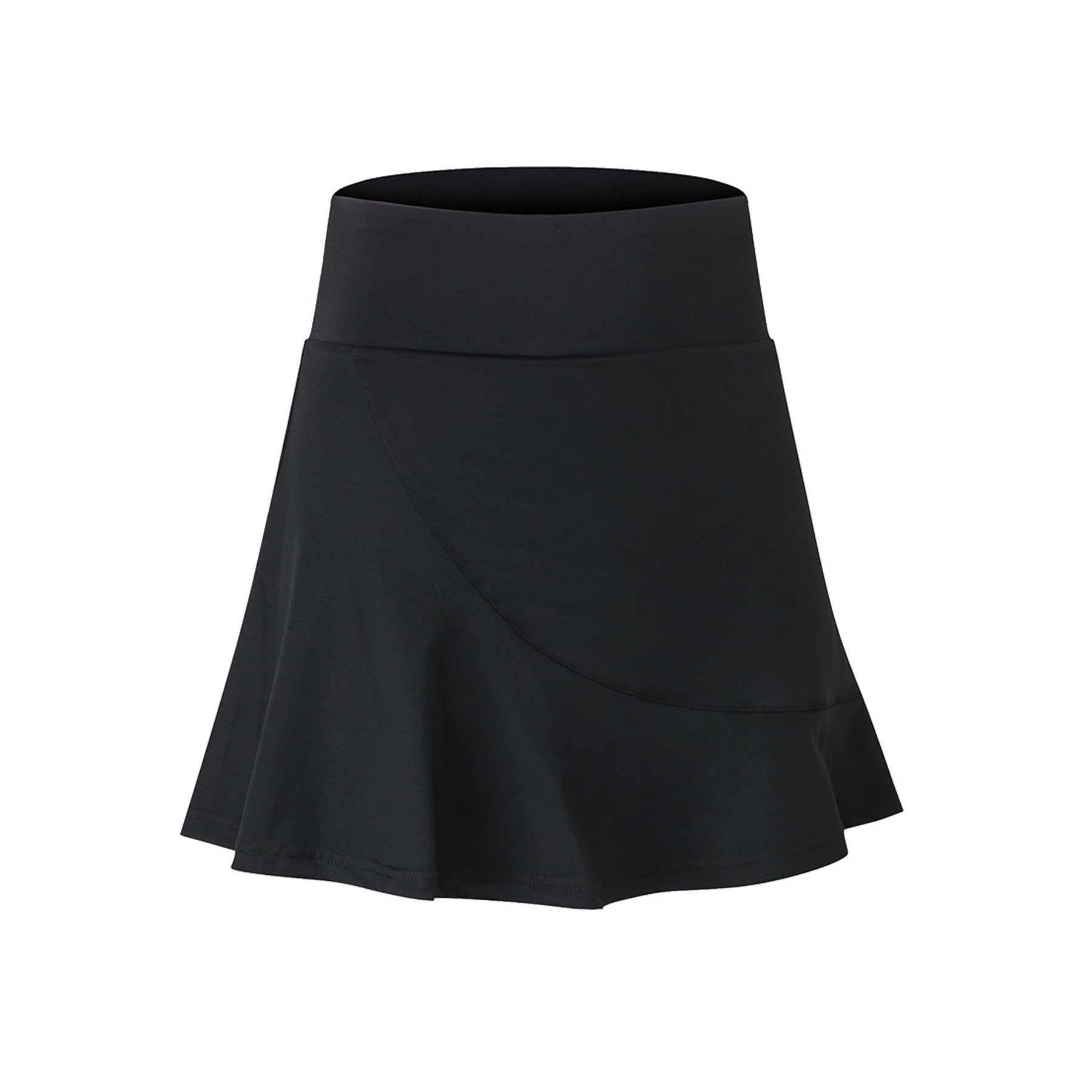 Solid Color High Rise Inner Pocket Sport Skort - Quaworth