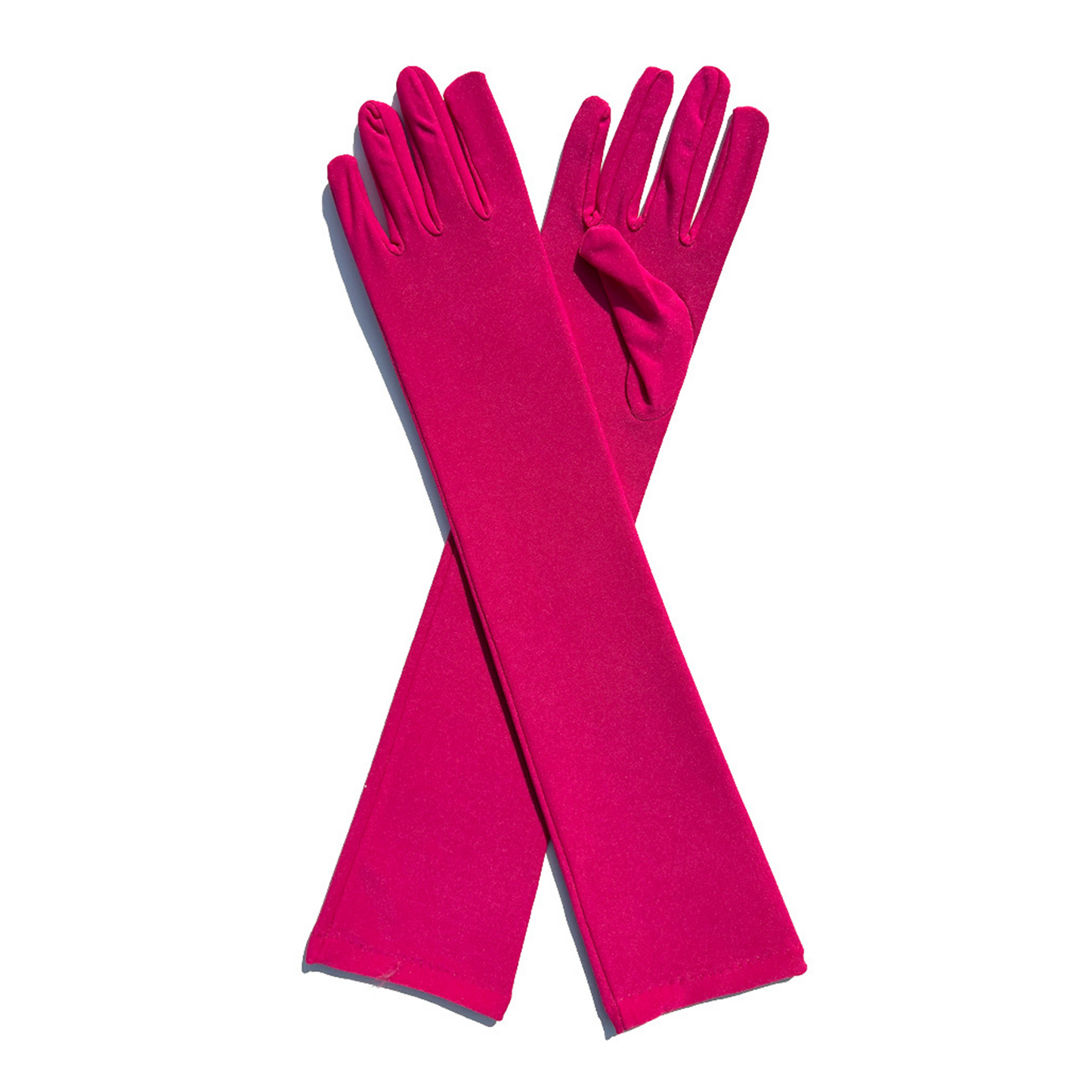 Milk Silk Solid Color Over Elbow Gloves - Quaworth