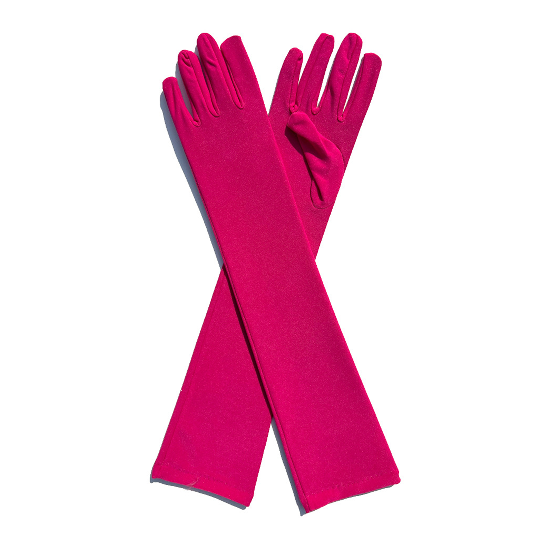 Milk Silk Solid Color Over Elbow Gloves - Quaworth