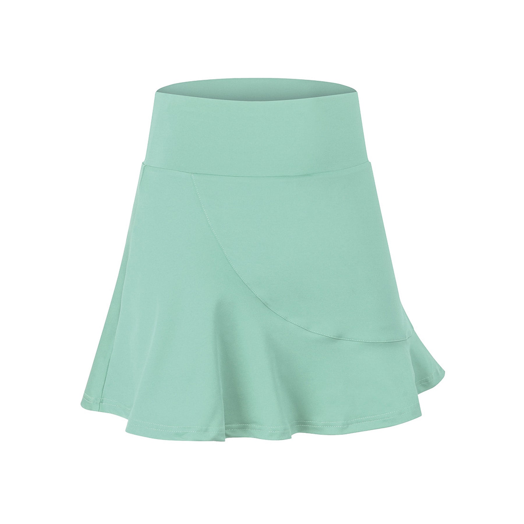 Solid Color High Rise Inner Pocket Sport Skort - Quaworth