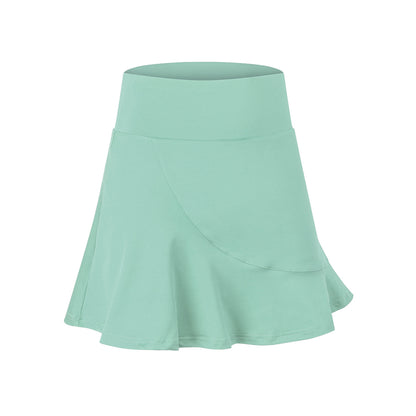 Solid Color High Rise Inner Pocket Sport Skort - Quaworth