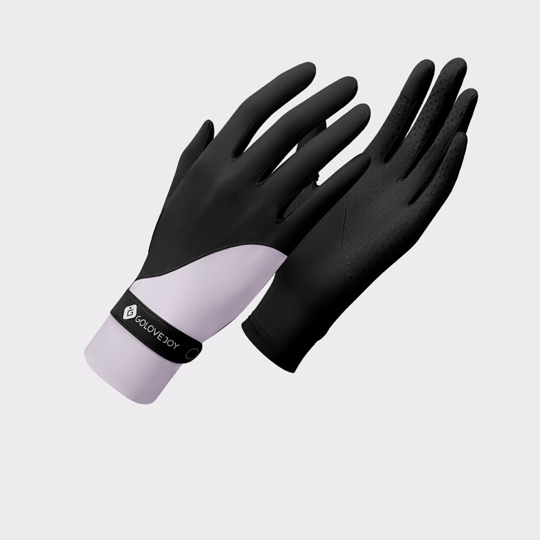 Split Color Sunscreen Silicon Nonslip Touchscreen Ice Silk Wrist Band Wrist Gloves - Quaworth