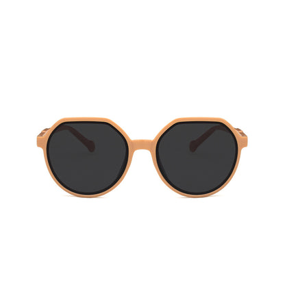 Round Flat Top Frame Sunglasses - Quaworth