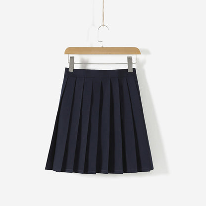 White Navy Broad Collar Two Line Square Flap Cravat Bow Sailor School Uniform - Quaworth