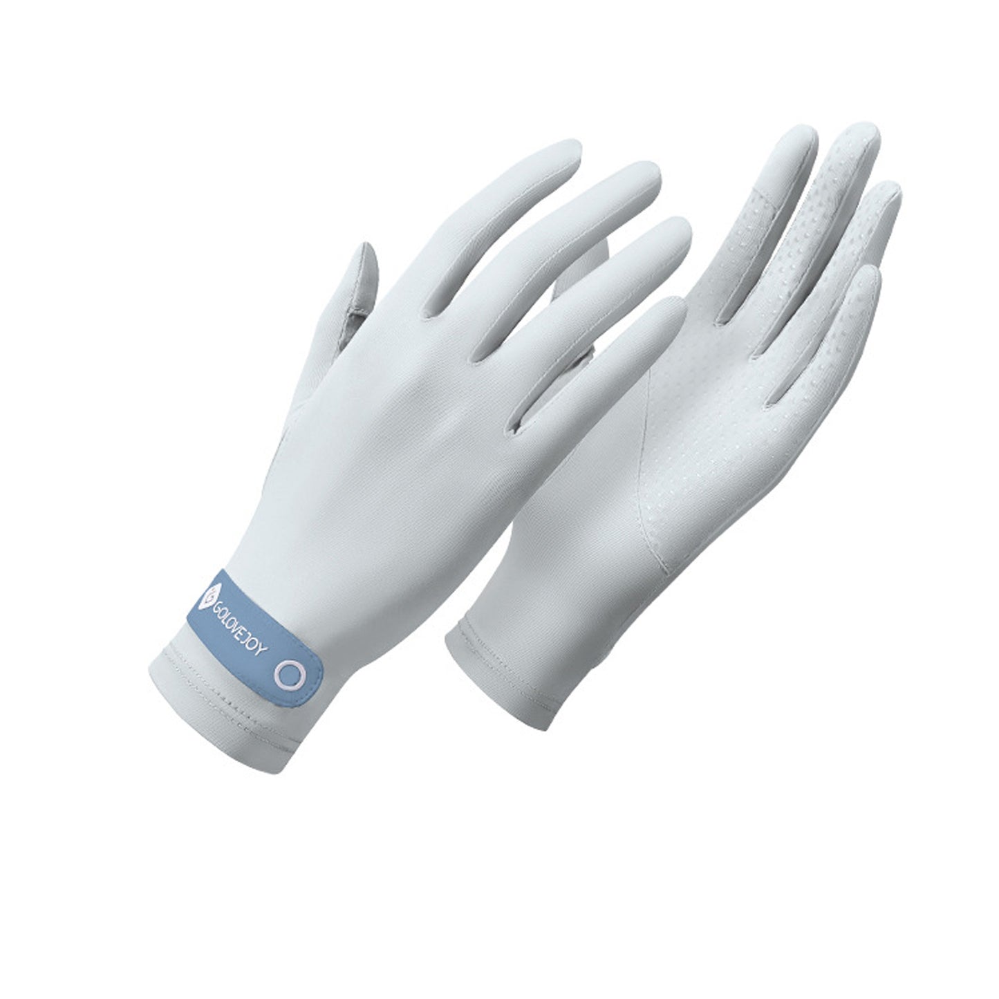 Solid Color Sunscreen Silicon Nonslip Touchscreen Ice Silk Wrist Band Wrist Gloves - Quaworth