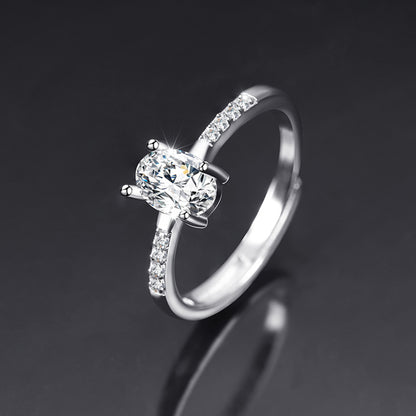 Moissanite Adjustable Open Band Ring - Quaworth