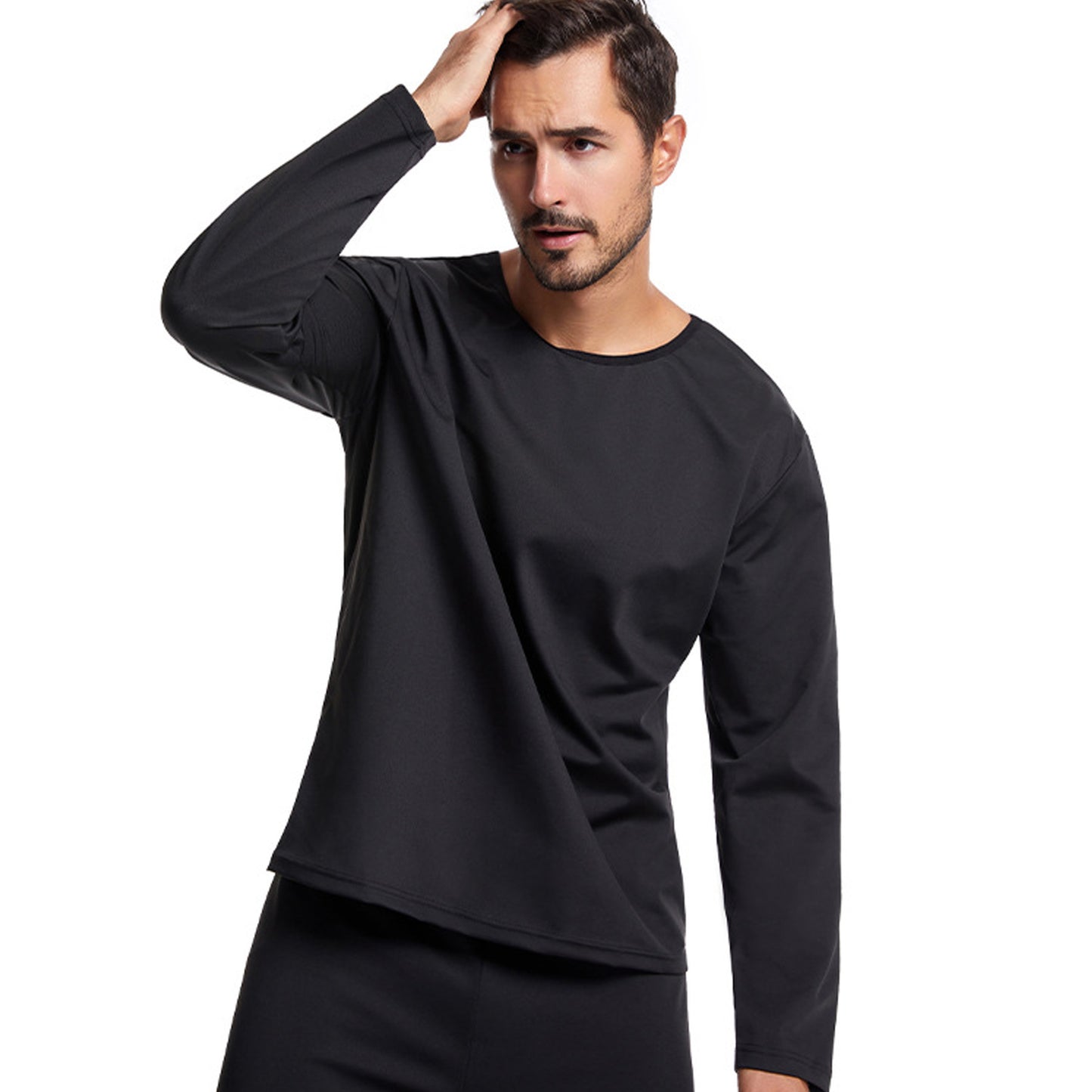 Solid Color Silver Coating Heat Trapping Sauna Sweat Workout Top - Quaworth