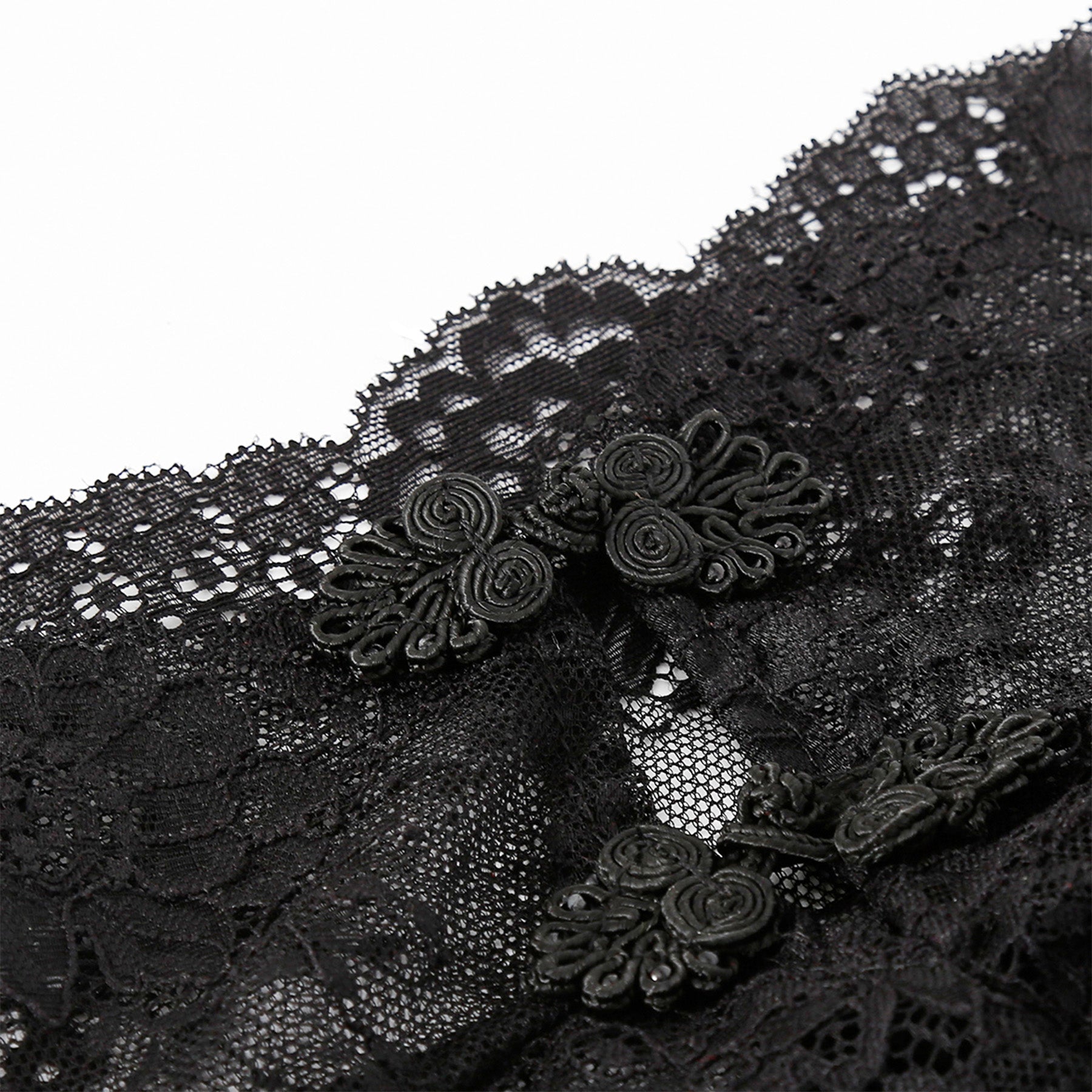 Lace Floral Embroidered Hood Mask - Quaworth