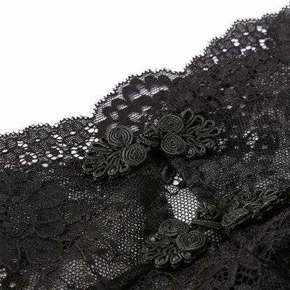 Lace Floral Embroidered Hood Mask - Quaworth