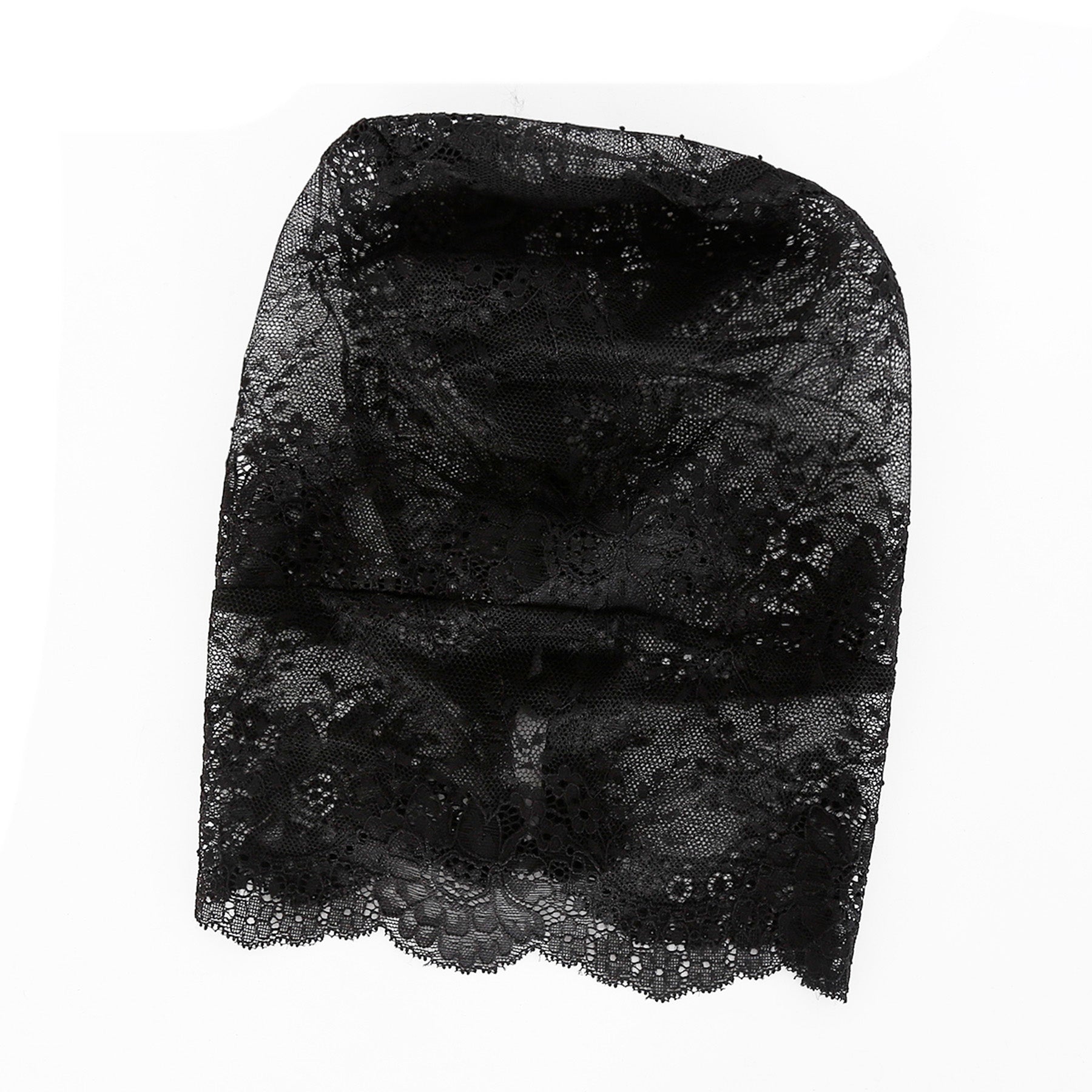 Lace Floral Embroidered Hood Mask - Quaworth