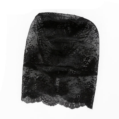 Lace Floral Embroidered Hood Mask - Quaworth