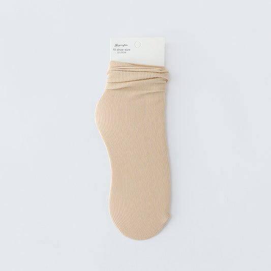 Solid Color Loose Crew Socks - Quaworth