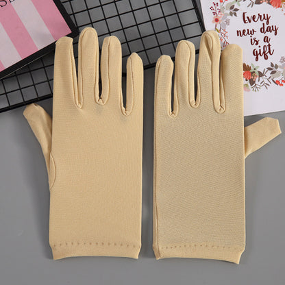 Milk Fiber Solid Color Wrist Gloves - Quaworth