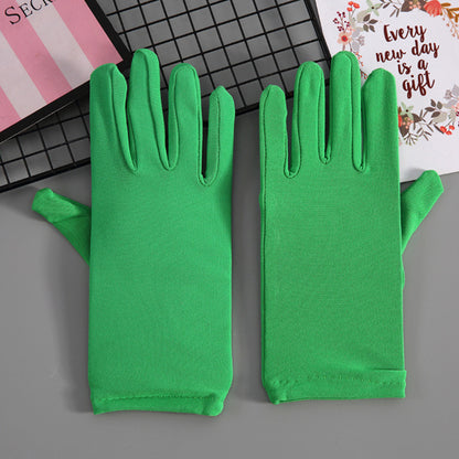 Milk Fiber Solid Color Wrist Gloves - Quaworth